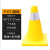 定制PVC路锥红路障圆锥市政安全警示反光锥雪糕桶三角锥形筒塑料 45cm黄色