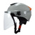 YEMA野马安全头盔3C认证电动车摩托车头盔男女夏季防晒半盔新国标 珍珠白彩镜