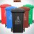 华丰易 户外垃圾桶 100升加厚【蓝色】加强轮 可回收物+轮+盖（其他型号咨询客服）