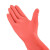 海斯迪克 植绒加长手套 加绒清洁手套 防水防滑耐磨洗碗手套45cm HKsq-596 橘红色5双 M 