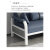 沙发床两用小户型可折叠沙发多功能客厅出租房科技布简易铁艺沙发 中灰色(耐用麻布) 定制 0.1m 预定金