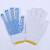 久瑞 JSH04 防滑棉线点胶手套 点塑劳保工作手套 黄色点塑 12双装 