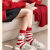 UKUHPK本命红袜子女礼盒装秋冬龙圣诞节红色棉新礼物好运长筒袜 2448四色各一 纯棉