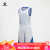 卡尔美（KELME）篮球服套装男比赛训练透气排汗儿童组队服 白彩蓝 S