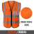 三茂反光安全背心定制logo建筑工地施工反光衣 网格布多口袋橘红色