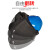 高空作业电焊帽式面罩配安全氩弧焊头戴式焊工卡扣全脸防护 拉簧面罩+ABS安全帽(黄色) +2