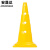 安晟达 PE环保耐磨路锥 训练场锥形雪糕桶路障锥路桩 52公分黄色（1个）