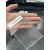 沁度长虹亚克力条纹板定制有机玻璃石头纹盒子半透明隔断塑料板加工 100x100mm 透明粗条纹3MM一块