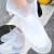 博沃尼克防雨鞋套 防水雨鞋 便携式雨靴套成人非一次性透明平底 白色 2XL码（适用42-43）