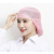 工作帽女帽防尘车间头套卫生厂车间工厂包头帽子透气网 粉色系带款10只装 可调节