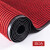 七彩阁 双条纹绒面地垫地毯 PVC防尘进门垫防滑垫 单位：张 深红色120cm*180cm