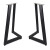 典铄桌腿框架定制铁腿支架铁艺桌腿桌子腿书桌凳子腿桌面创意办 一对黑色(上30下33x高72cm)