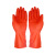 多型号乳胶手套女士加厚橡胶家务洗碗衣清洁塑胶 胶皮手套 爱手红色L码