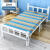 JPHZNB适用于钢丝床可折叠式双人单人90宽的单人床小床经济型80公分cm便 炫彩方管-加厚架体床板90CM