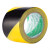PVC黄黑警示胶带黑黄一米线斑马线警戒带隔离带彩色地标贴线地贴 黄黑【宽4.8cm*长18米】