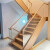 润华年上海开步定制别墅阁楼旋转室内复式红橡木踏步板实木钢木整体楼梯 玻璃楼梯定制定金