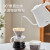 美的（Midea）电热水壶家用热水壶手冲咖啡壶304不锈钢内胆细长嘴茶壶自动断电 天鹅颈设计 白色SH07E302 0.7L