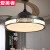 爱美者新中式风扇灯吊扇灯带电扇一体吊灯家用客厅餐厅卧室国风 咖色48寸强风-遥控APP