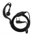 模拟手台对讲机微型线耳麦粗编制线透明空气导管耳机黑色K头双孔 917皮线耳机 无