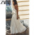 ZARA24夏季新品 女装 白色镂空刺绣迷笛长裙 8741078712 本白 L (175/78A)