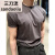 三刀流HUAZI型男衣橱夏季款硅油小圆领夏季宽松休闲透气收袖口半袖短袖 黑色 M125-155斤