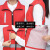志愿者反光马甲双层建筑安全工地义工公益广告活动背心印字定制 大红色