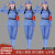 红军演出服红装老兵怀旧八路衣服男女款红色娘子表演服装七件套 蓝色红服真口袋 170