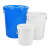 越越尚  加厚塑料水桶食品级饮用水桶工业储水塑料圆桶厨房大号垃圾桶  白色带盖50L  YYS-ST-207