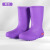 新款雨鞋女士高筒雨靴中筒防滑防水加绒胶鞋套鞋时尚高筒耐磨水鞋 梦幻紫（中筒-26cm左右） 36