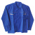 夏季长袖工作服套装男士透气薄款工厂车间工地干活劳保服定制上衣 灰色橘块长袖（单件上衣） 160S