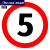 直径标识牌 标志指示牌 设施交通安全警示牌 道路60cm 限速5公里