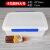 白色保鲜盒塑料长方形带盖家用速冻大容量储物盒厨房食物收纳盒子 白色卡扣款特大号
