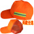 环卫帽环卫反光条大檐园林施工环卫帽小红帽安全帽防护劳保工作帽 橘色：环卫帽（普通款）