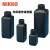 NIKKO试剂瓶塑料瓶样品瓶HDPE瓶圆形方形黑色遮光防漏50-2000ml 100mlt方形广口