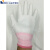 白色浸胶手套 浸掌涂胶掌手套 尼龙13针涤纶防滑手套 pu涂掌手套 7号粉色手腕-S-21CM