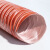 达维塔  高温风管 红色矽胶硫化热风管高温软管耐高温钢丝管通风管  内径127mm/4米