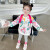 素芙露女童爱心小熊洋气套装2024春季新款韩版校园两件套童装潮 米白色 90cm