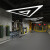 三角形吊灯LED造型灯创意办公室健身房灯网咖商场超市工业防风灯具 空心黑框边长120cm白光