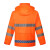 金诗洛 KY031 环卫雨衣套装 劳保警示安全交通施工雨衣 分体兰格条橘色 175/XL