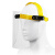 沆瑞 防护面罩 防雾防油烟面屏 防飞溅钢丝网防护面罩 透明头戴式防护面罩