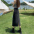 萨拉维夫黑色牛仔裙女半身裙2024新款中长款春夏小个子a字包臀裙 黑灰色-升级版(更有型、更舒适 M (适合99-112斤)
