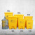 医疗垃圾桶医院诊所实验室专用加厚废物黄色污物桶商用带盖 [黄色]50L脚踏垃圾桶(医疗)