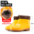 工厂卫生靴中高筒白色雨鞋防滑耐油耐酸碱水靴男女厨师工作鞋 3516短筒黄色（加棉套） 36