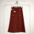 PAZZO半身裙女2024新款夏季时尚洋气VE系列   时尚半身裙品牌女装折扣 红色 S