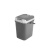 努师傅  CZT02 茶渣桶 塑料按压式方形茶水桶 10L 商用办公室手提垃圾桶 过滤垃圾筒 灰色