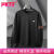 PKTH2024春季新款加肥加大码卫衣男圆领长袖休闲T恤棉质套头打底上衣 黑色 XL