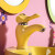 儿童卡通水龙头彩色小象冷热陶瓷水龙头洗手盆幼儿园台盆龙头憬芊 单冷黄色龙头+铜阀芯