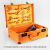 钢夫美发工具箱发型师专用收纳剪刀包多个密码箱 橙色大号工具箱子