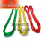 适用国标柔性双耳两头扣圆形软吊装带起工业行吊车吊树吊带绳2T3 5吨5米 红色