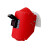 OIMG定制适用红钢纸电焊头戴式焊帽焊接焊工帽全脸隔热防飞溅 面罩配蓝帽2片透明2片9号镜片